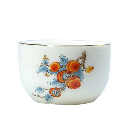 Scalding Sheep Fat Jade White Porcelain Tea Cup Ceramic Tea Cup Master Cup