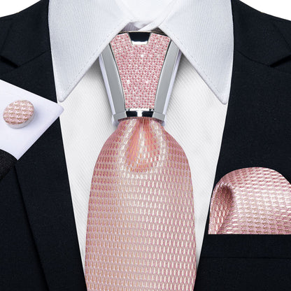 Men Necktie 3Pcs Luxury Striped Ties Cufflinks Pocket Square Wedding Accessories