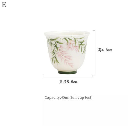 Hand Painted Gaiwan Set for Tea TureenTeaware Cup Chinese Bowls Tea Ceremony