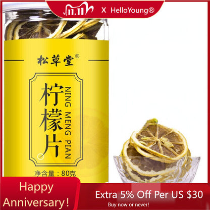 Healthy Herbal Tea Lemon Slices Chinese Top Lemon Bubble Tea 80g-
