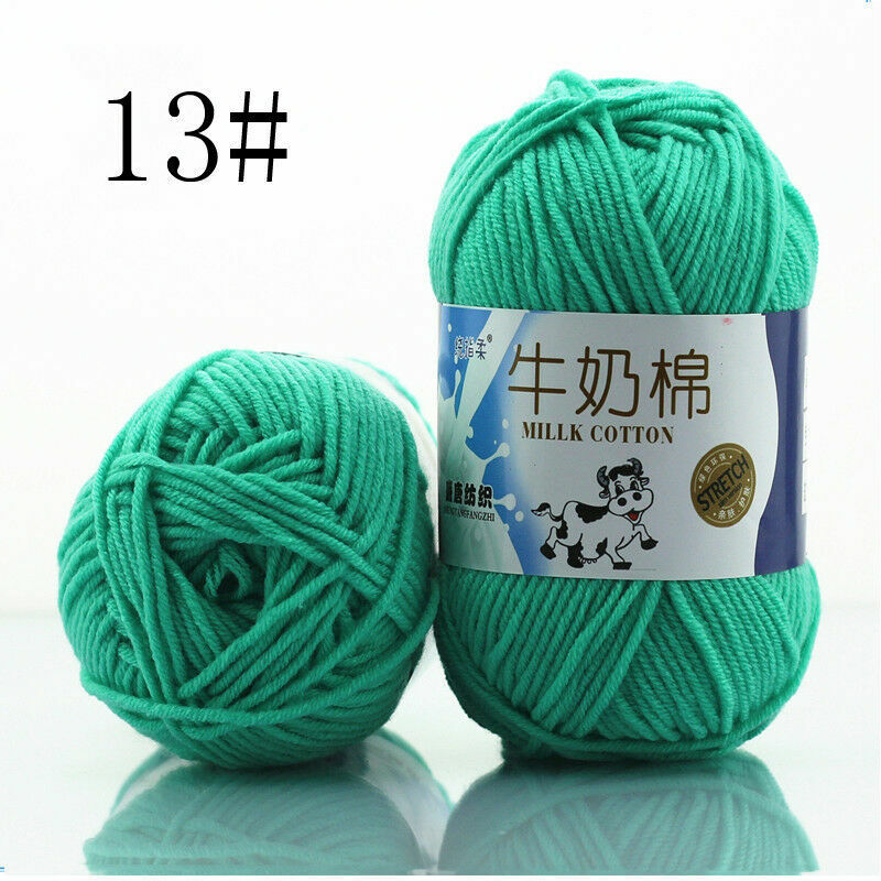 Hot Sale 50g Hand-woven Chunky Yarn Soft Milk Cotton Knitting Baby wool yarn