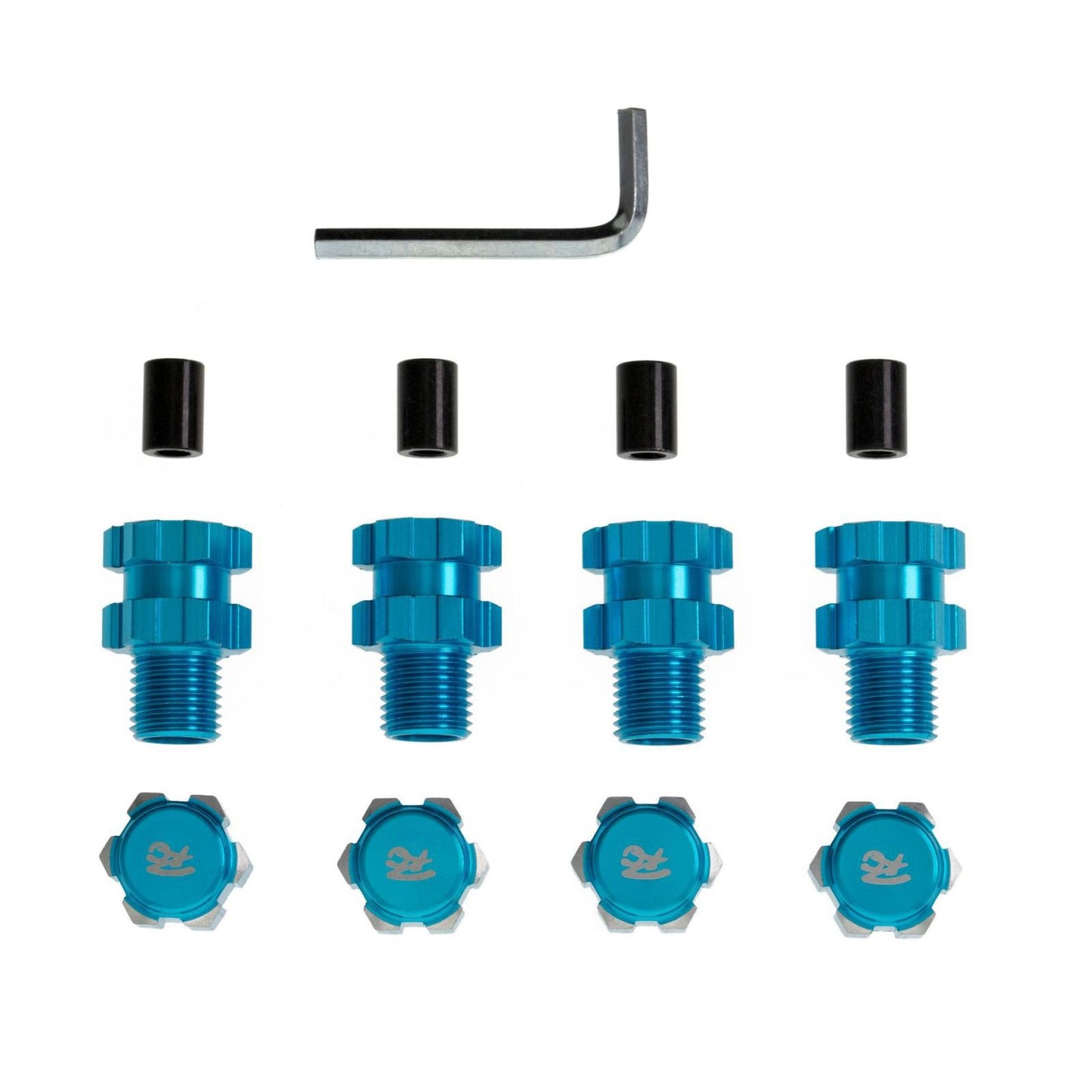 Blue 1/10 RC Car 17mm Wheel Hex Hub Extension Connecter For Traxxas Maxx
