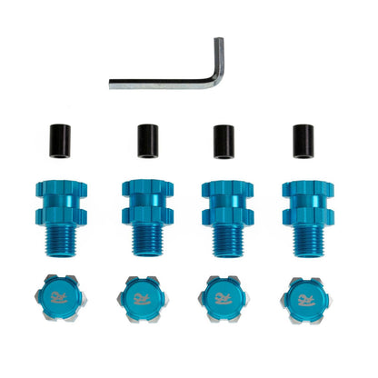 Blue 1/10 RC Car 17mm Wheel Hex Hub Extension Connecter For Traxxas Maxx