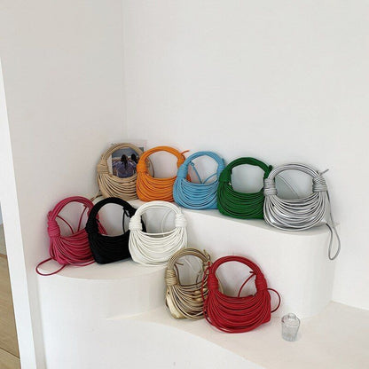 Creative Bag Fashion Wire Bundle Knitting Knot Single Shoulder Purse 22*13*5 CM