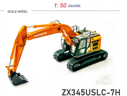 1:50 ZX345USLC-7H Excavator Construction Machine Equipment Diecast Model