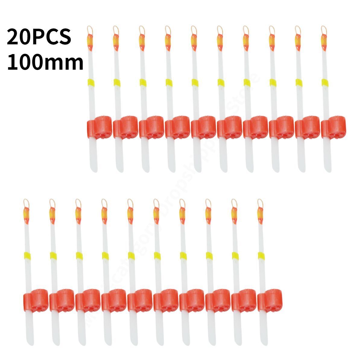 10pcs Waterproof High Intensity Ice Fishing Pole Rod Top Tips Tackle Tool Set