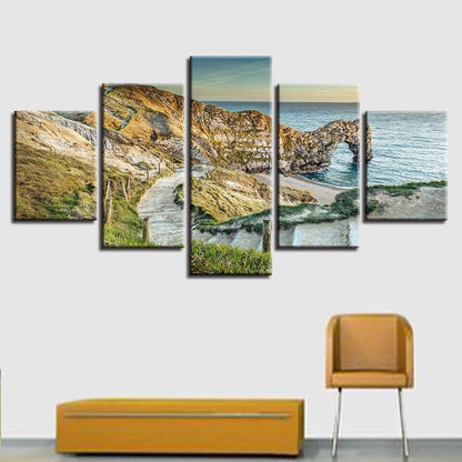 Canvas Wall Art Poster HD Printed Frame 5 Pieces Jurassic Coast Durdle Door