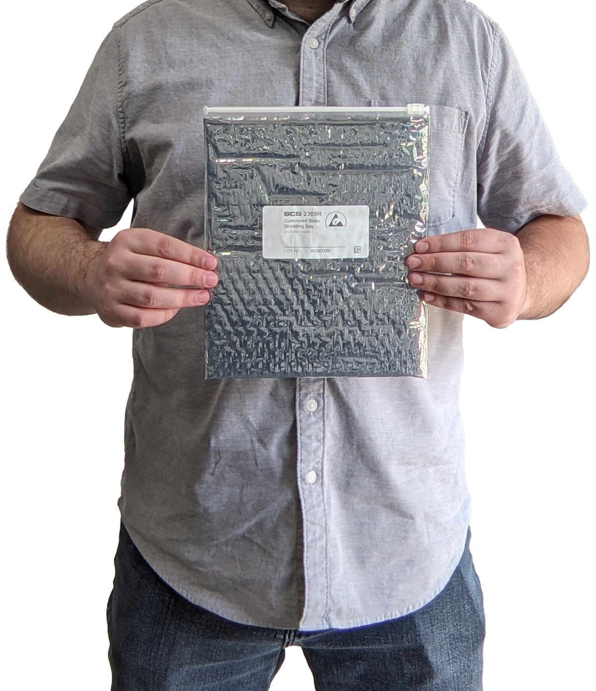 10 Pack 8"x 10" Resealable Cushioned Static Shielding Bags, Lightweight ESD