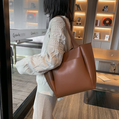 Soft Leather Woman Casual Shopping Bag Handbags Large One Shoulder Bag Purse 1PC