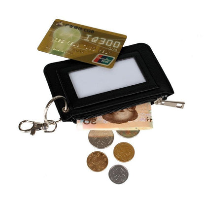 Coin Purse Wallet Pouch Synthetic Card Holder Key Chain Zipper 1.5*12*8.5 CM Bag