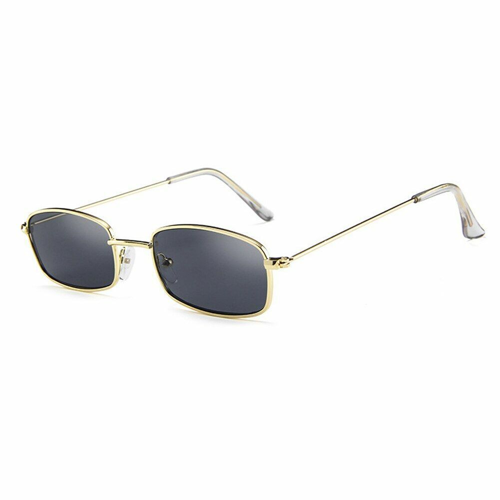 Small Sunglasses Square Hiking Retro Transparent Clear Frame Metal Frame Eyewear