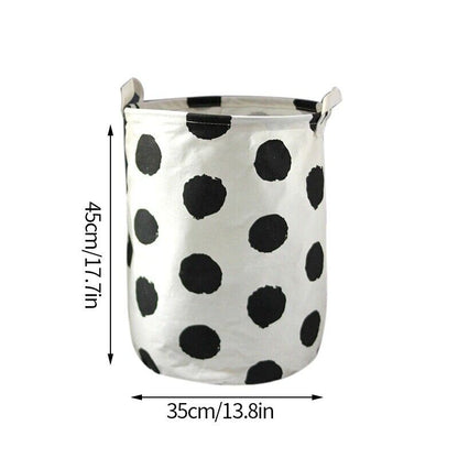 Laundry Basket Folding Dirty Clothes Organizers Storage Bag 50x40cm Cotton Linen
