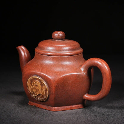 Chinese Yixing Zisha Clay Handmade Exquisite Teapot（四方 底款：汪寅仙）