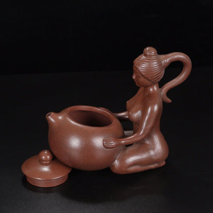 Chinese Yixing Zisha Clay Handmade Exquisite Teapot（美女西施 底款：周桂珍）