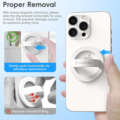 Magnetic Silicone Ring Grip Phone Holder, Strong Magnetic Attraction, Comfy and