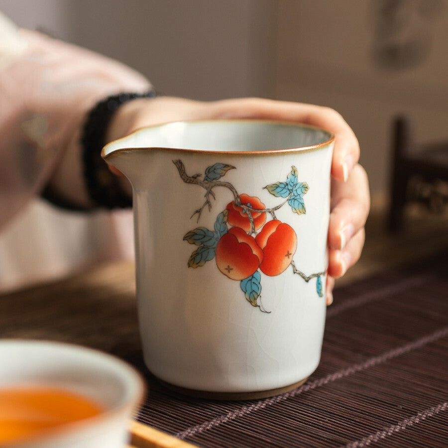 300ml Gong Fu Tea Cup Coffee Mug Vintage Ru Kiln Ceramic Fair Cup Tea Ceremony