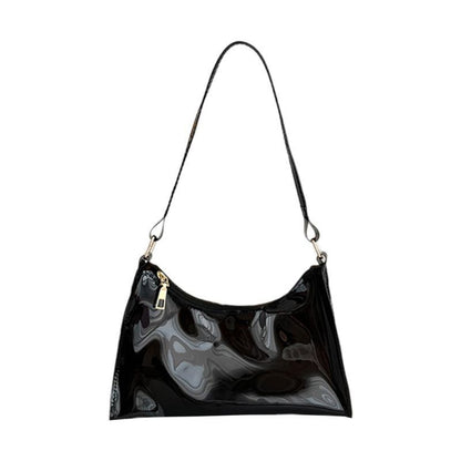 Jelly Shoulder Bag Half Moon Handbag PVC Underarm Bags Transparent Shopping Bag