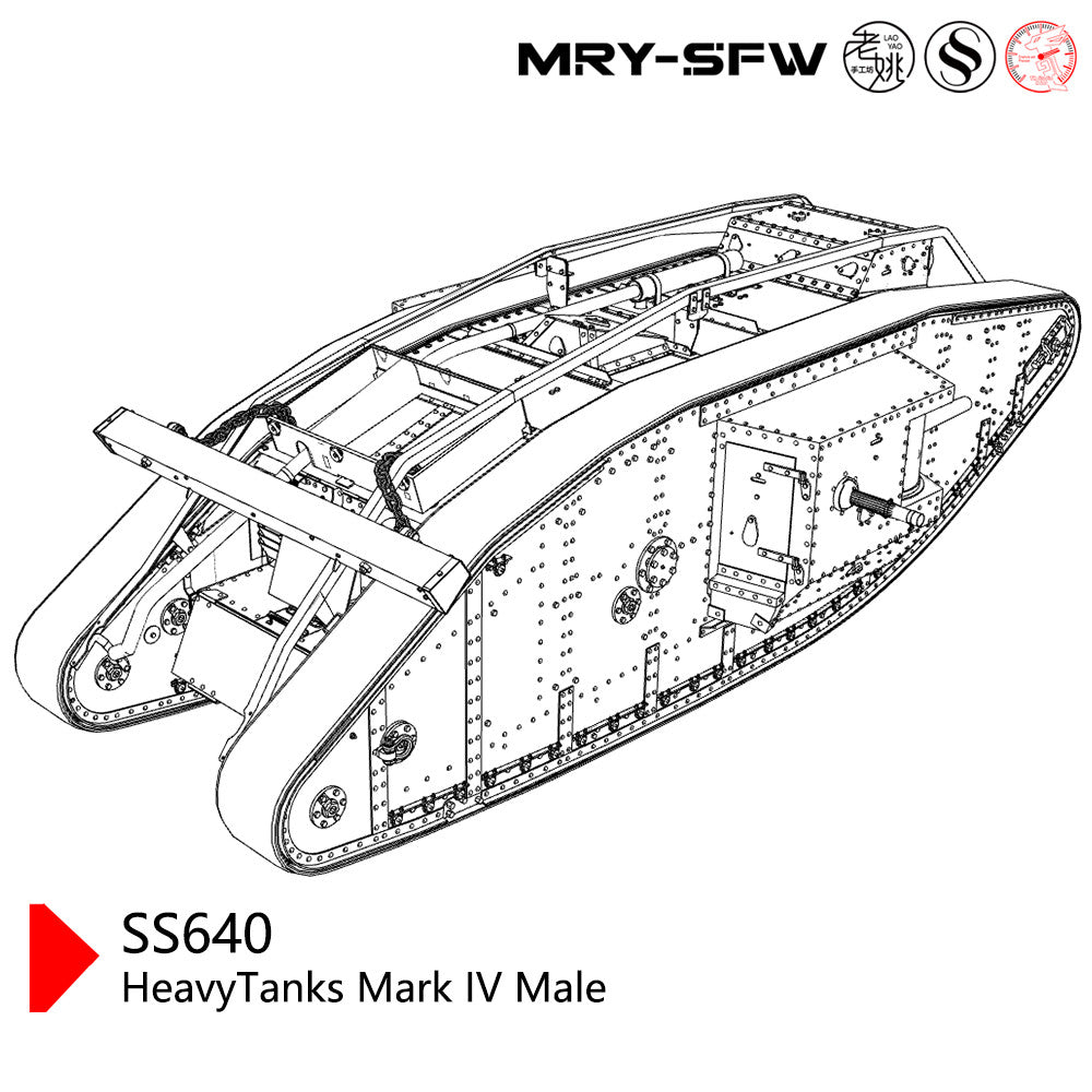 SSMODEL SS200640 1/200 Military Model Kit Great Britain HeavyTanks Mark IV Male