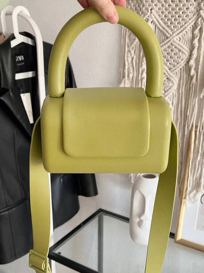Cylindrical Handbag Luxury Polyester Style Small Shoulder Bags 16*10*10CM Square