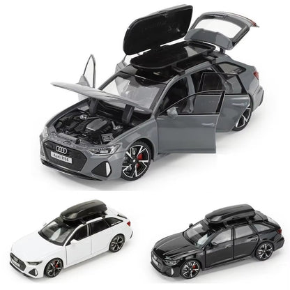 1/32 Audi RS6 Miniature Diecast Toy Car Model Sound & Light Doors Openable Educa