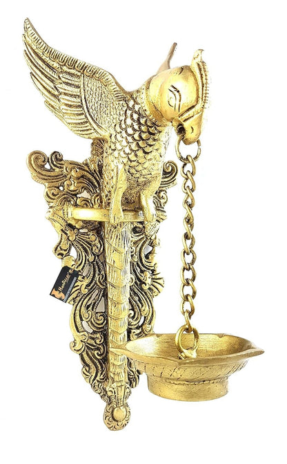 Brass Parrot Design Wall Decorative Wall Hook for Hanging Lamps Home Decor