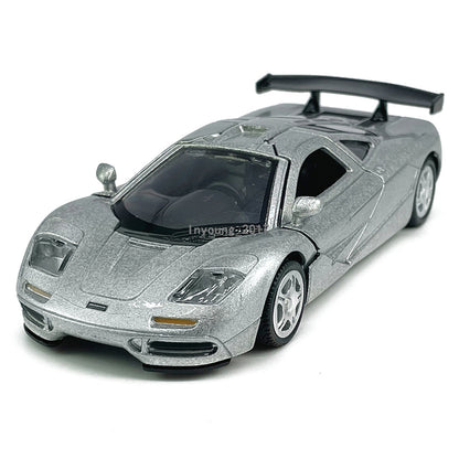 McLaren F1 1:36 Diecast Model Car Toy Vehicle Boys Toys for Kids Gifts Silver