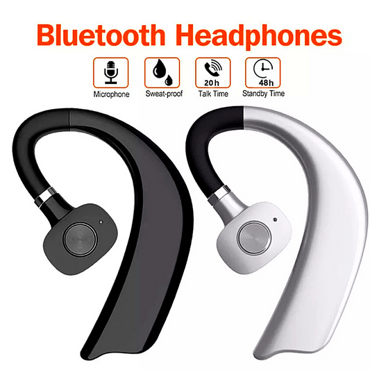 Bluetooth 5.0 Earpiece Wireless Headset Noise Cancelling Earbuds Driving Trucker