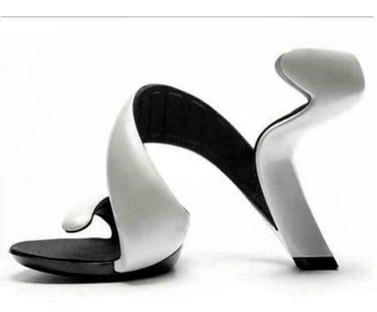 Fashion Women Open Toe Low Top Special Bottomless Heels Wedding Sandals New