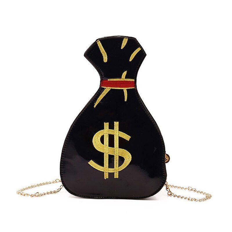 Synthetic Leather Messenger Bag Cartoon Shoulder Purse Fashion Chain Shell Purse