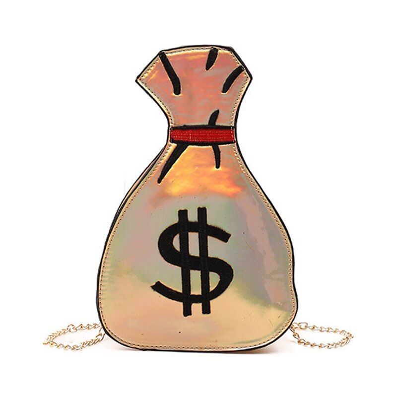 Synthetic Leather Messenger Bag Cartoon Shoulder Purse Fashion Chain Shell Purse