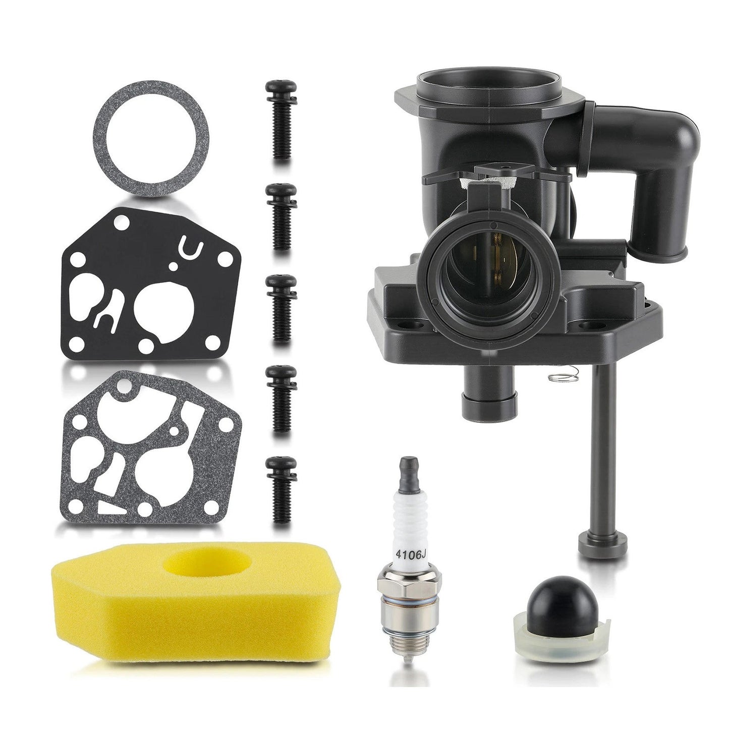 Lawn Mower Carburetor Repair Part for B&S 795469 148CC Engine With Spark Plug