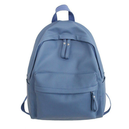 Synthetic Leather Backpack Laptop Bag Rucksack Blue/Purple School Bag 30*16*40CM
