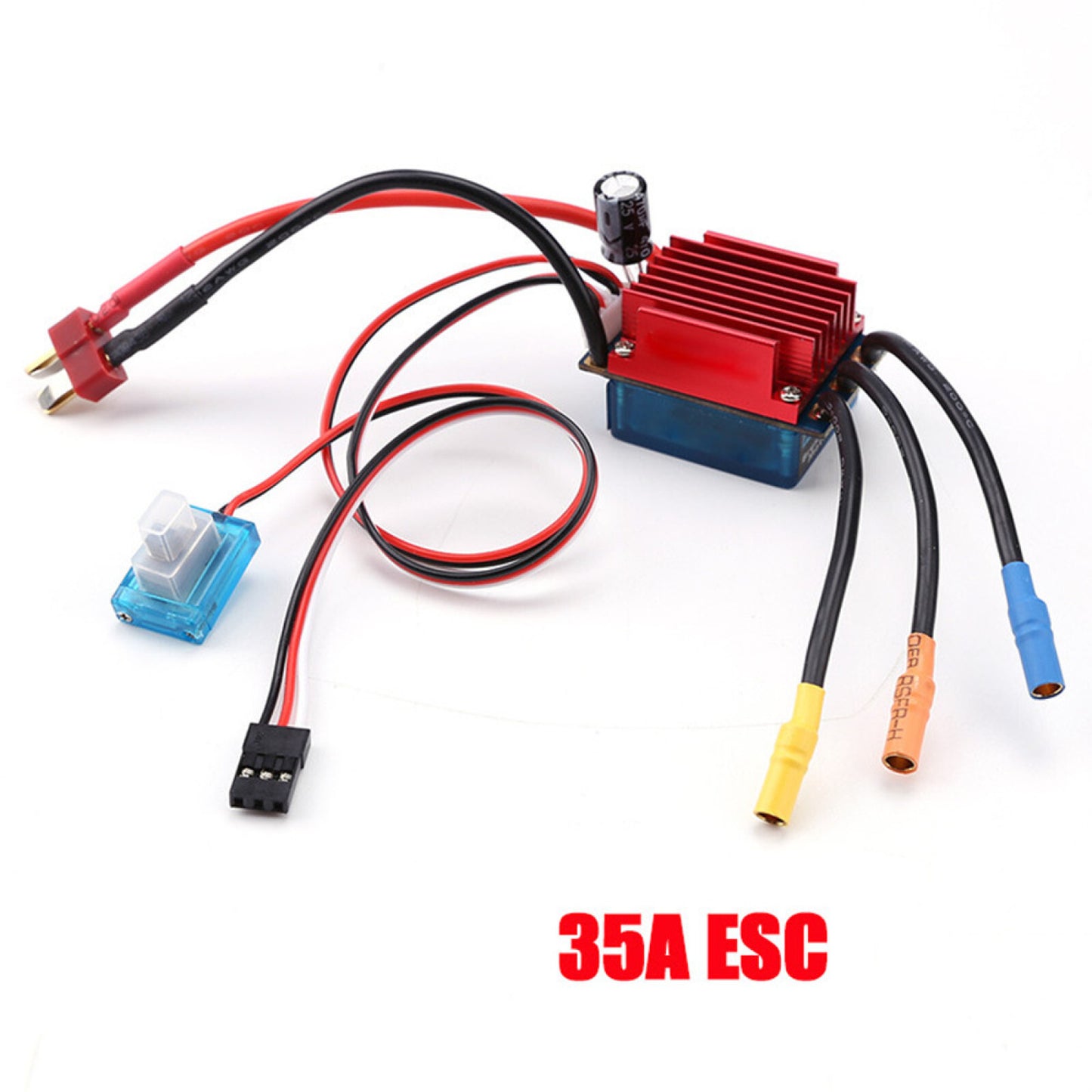 35A Brushless ESC Waterproof Speed Controller for 1/16 1/18 RC Car Truck Model
