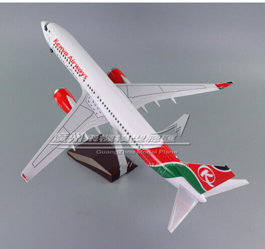47CM 1:80 Kenya Airlines BOEING 737 Passenger Airplane Landing gear Resin Model