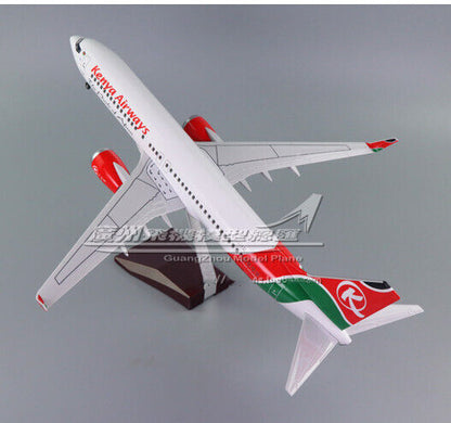 47CM 1:80 Kenya Airlines BOEING 737 Passenger Airplane Landing gear Resin Model