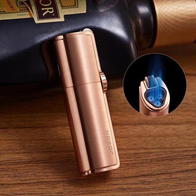 Jobon One Triple Torch Lighter Windproof Gas Butane Jet Flint Lighter 3 Nozzles