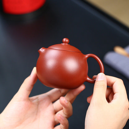 Handmade Tea Pot Marked Dragon Egg Pot Yixing Zisha Purple Clay Kungfu Tea Pots