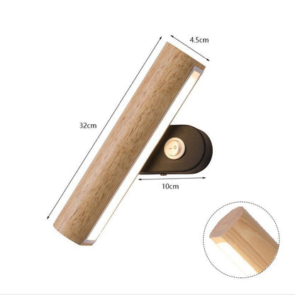 LED Wall Lamp Wooden Nordic Modern Adjustable Lighting Bar Restaurant Decoration