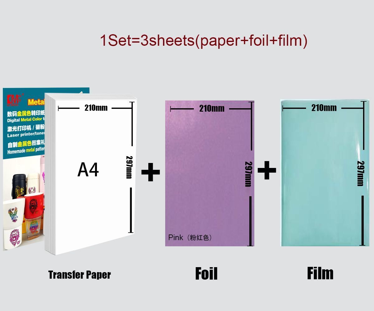 Water Transfers Decal 3Pcs Printable Laser Hot Stamping Paper Image Mug Stickers