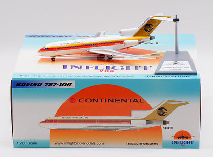 1:200 InFlight CONTINENTAL BOEING 727-100 Passenger Plane Diecast Aircraft Model
