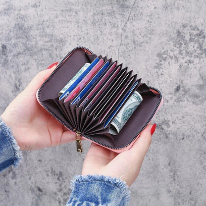 Leather Women Wallet Credit Card Holder Small Coin Purse Money Bag Mini 11*8 CM