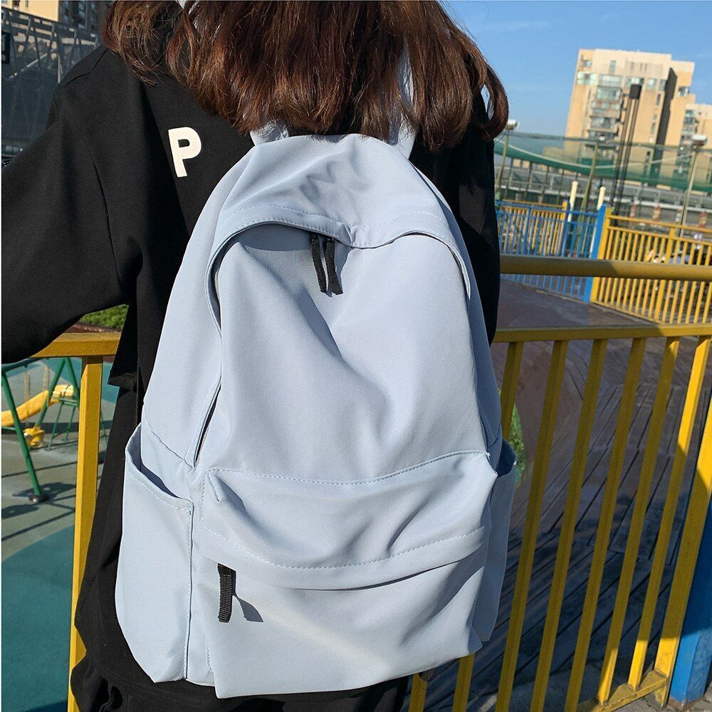 Travel Nylon Red Backpack Student Book Bag Laptop College School Bags 32*14*45CM
