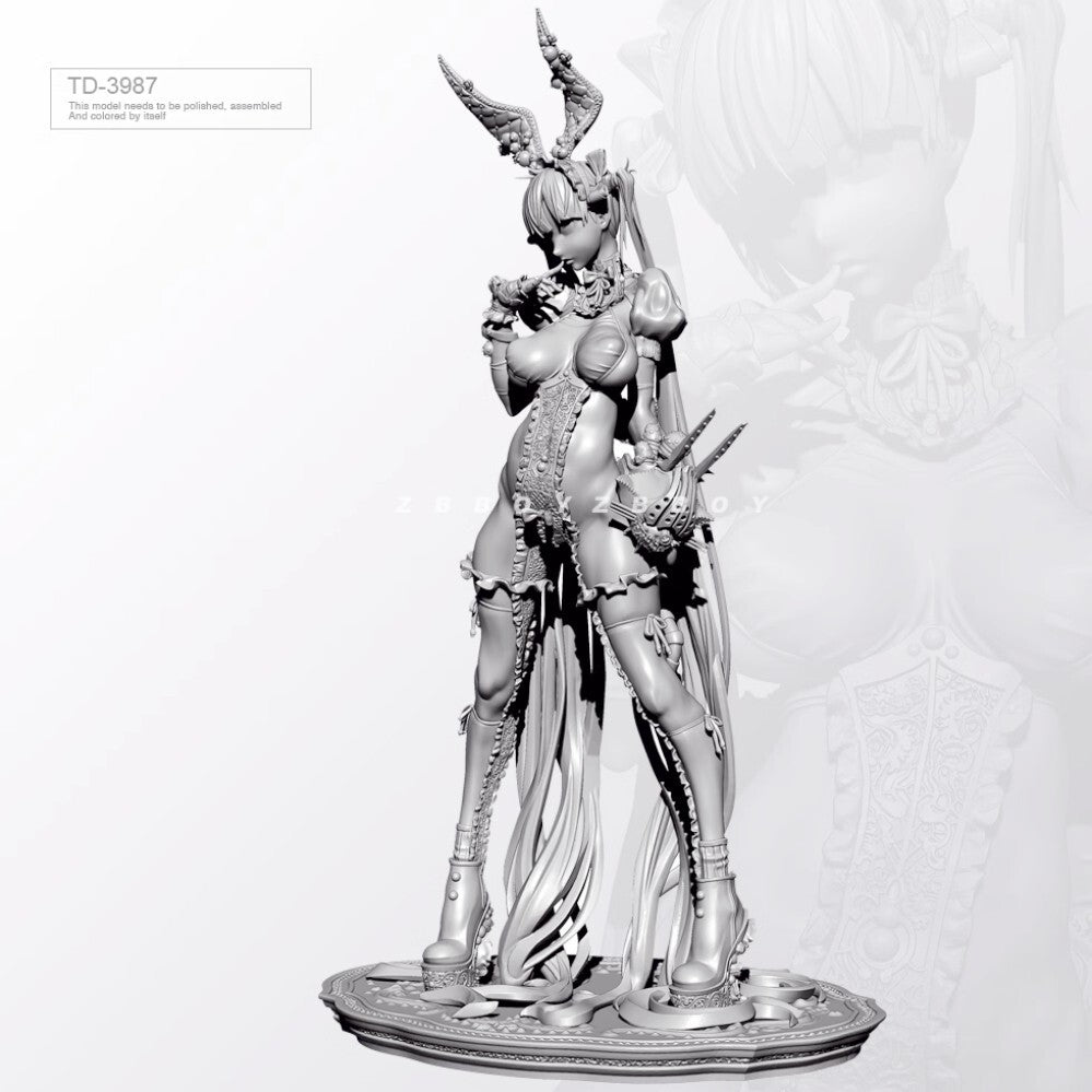 65mm resin figure model Fantasy Rabbit Girl unassembled Unpainted