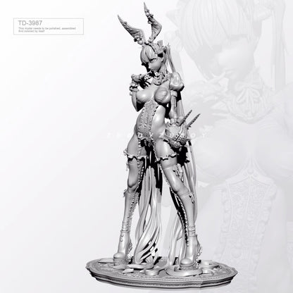 65mm resin figure model Fantasy Rabbit Girl unassembled Unpainted