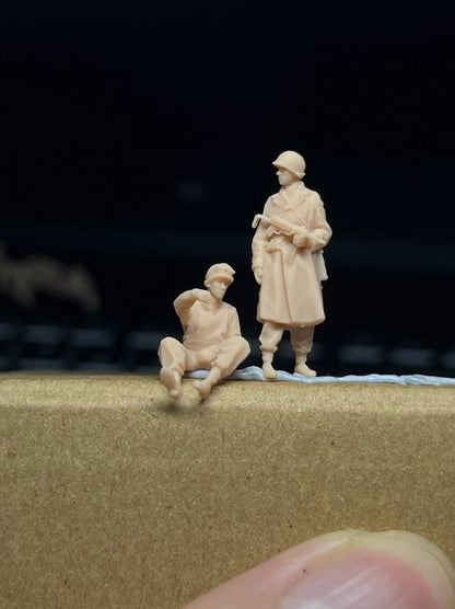 1/72/48/35/87/100/144 Scale WWII American Willis Soldier Team of 2