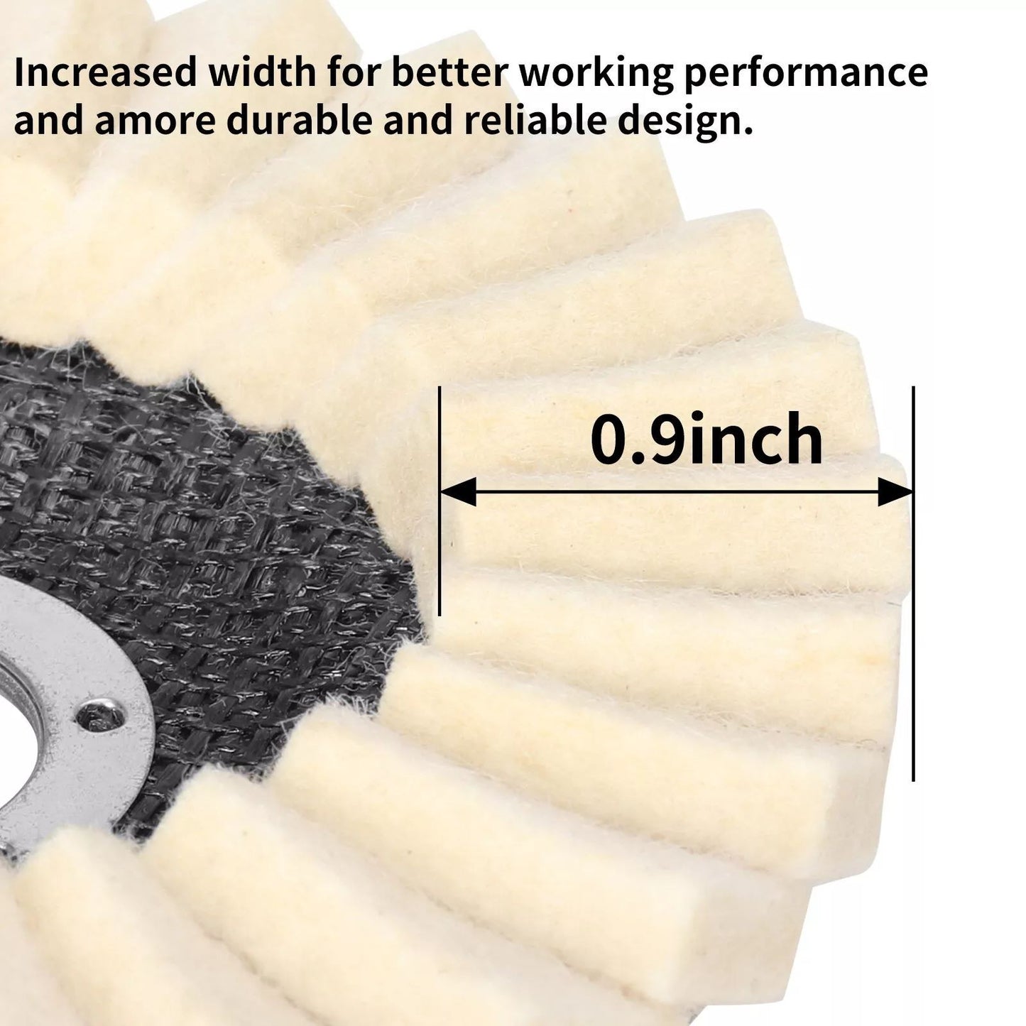 Wool Felt Finishing Wheel Buffing Pads For Metal Glass For Angle Grinder 2Pcs