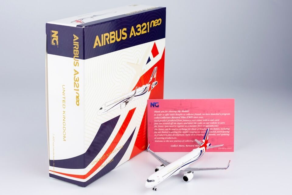 1:400 NG Model UNITED KIMDOM AIRBUS A321neo Passenger Airplane Diecast Model
