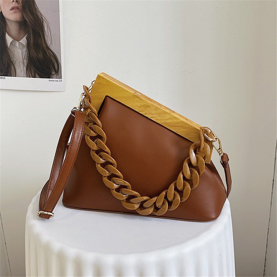 Vintage Evening Party Clutch Synthetic Leather Shoulder Crossbody Bags Handbags