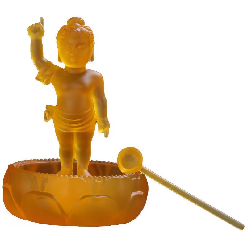 6" Tibetan 1set Resin Young Baby Sakyamuni Buddha Statue Bathing Buddha