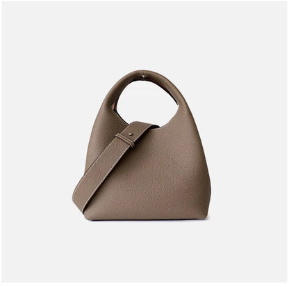 Women Bucket Bag Cowhide Bag High Grade Ladies Handbag New Winter